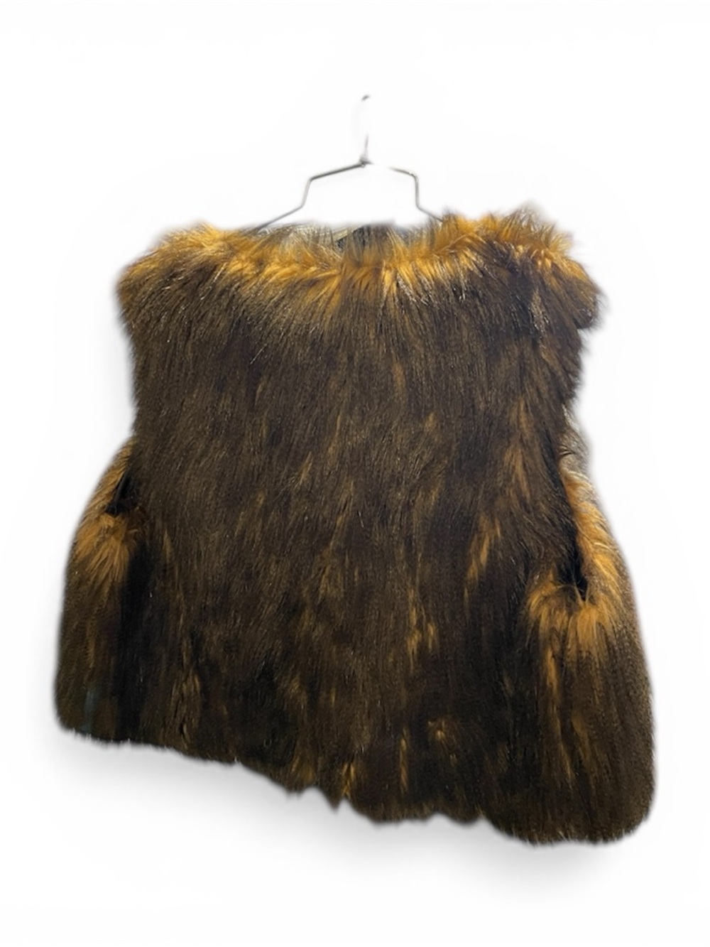 SOLD INC International Concepts Brown Faux Fur Vest - Women's Vest - Picture 2 of 2